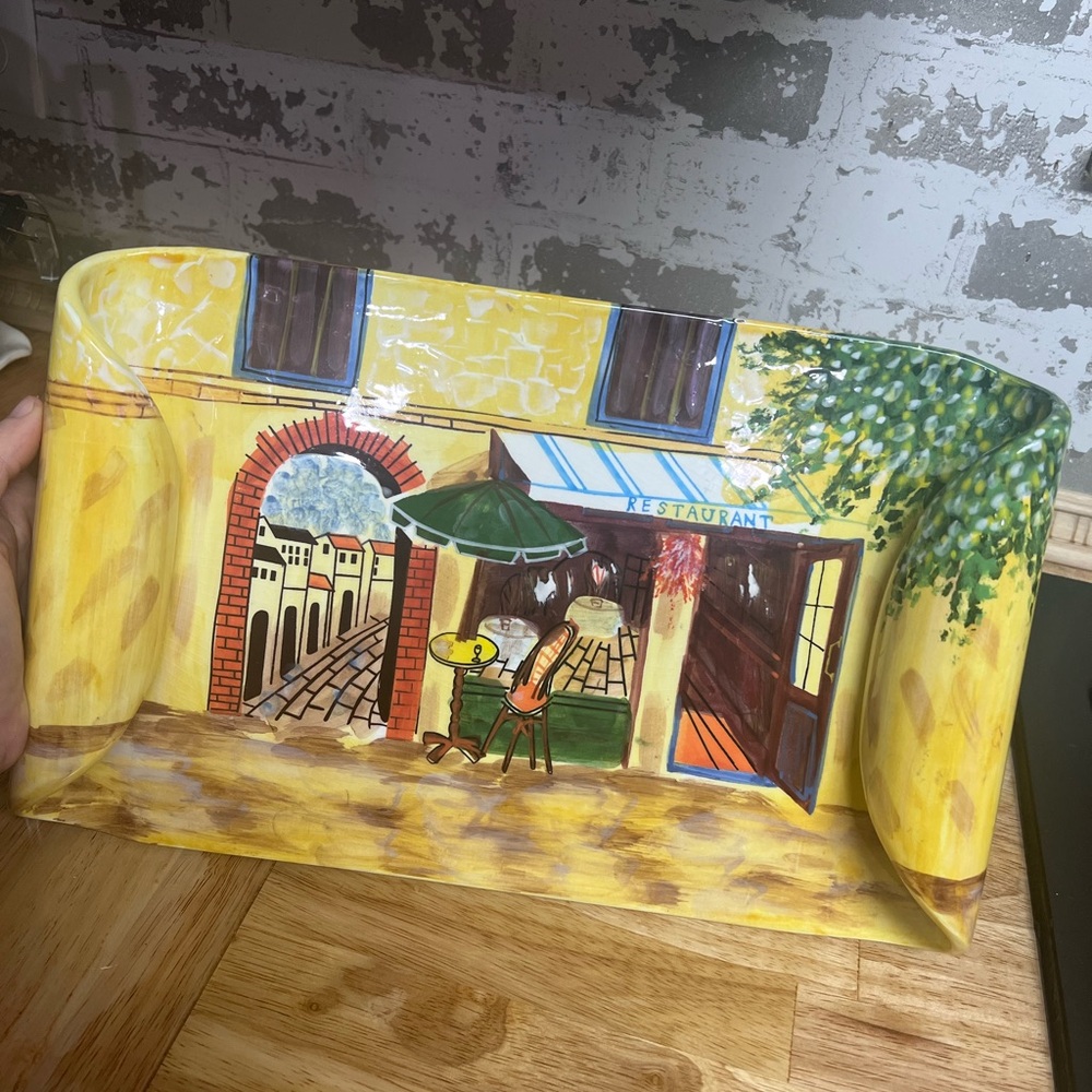 Certified International Sidewalk Cafe Serving Platter